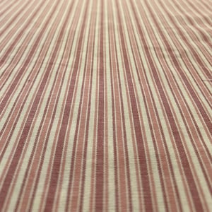 Light Rose Pink and Dark Rose Pink Cotton Stripe Fabric 3/4 Yard Piece