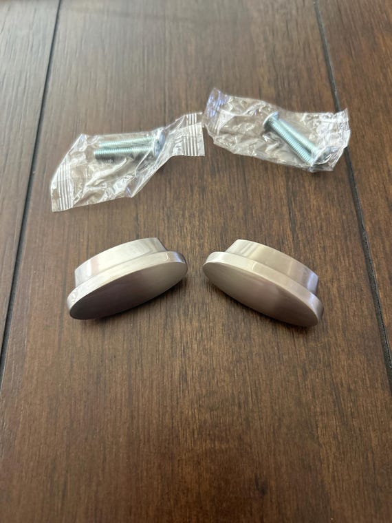 2 Paquetes Tirador Ovalado Amerock Níquel Satinado 1 3/4" – Espaciado 1" Para Gabinetes