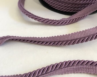 Purple Cord with Lip Trim 1/4" BY THE YARD