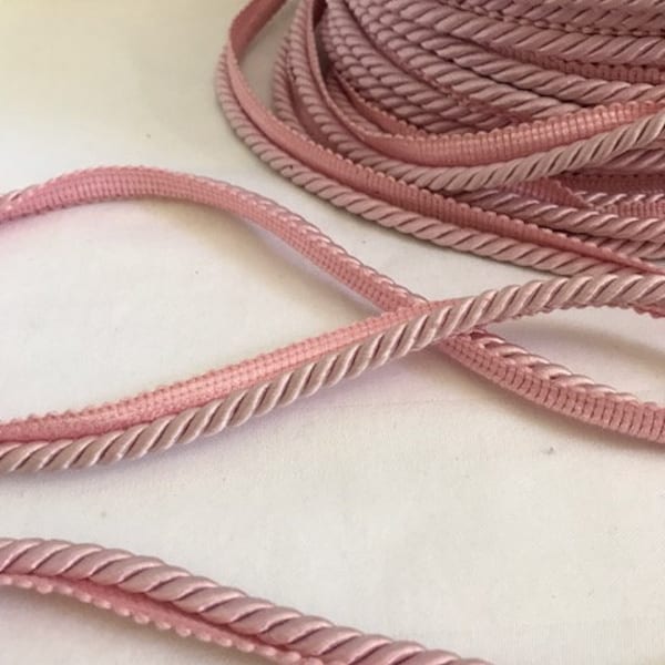 Pink Cord with Lip Trim 1/4" BY THE YARD