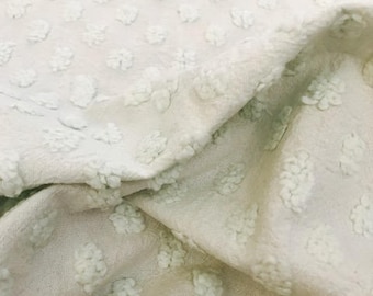 Vintage Mint Green Dot Chenille Fabric BY THE YARD, Home Decor, Pillows, Half Yard, Various Sizes, Cotton Chenille