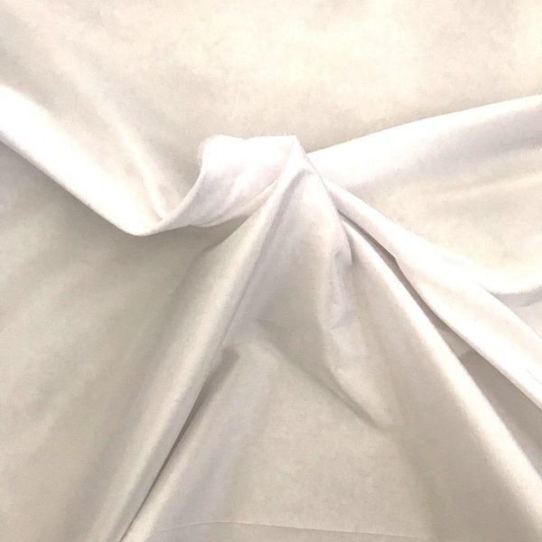Valentine White Taffeta Faux Silk Fabric BY THE YARD, Silk for Dresses, Wedding Silk, Taffeta Fabric