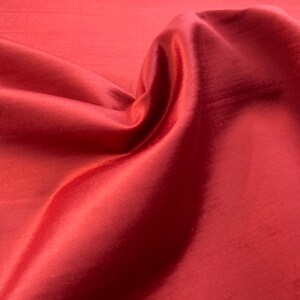 Red Shiny Velvet Fabric BY THE YARD