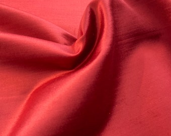 Red Shiny Velvet Fabric BY THE YARD