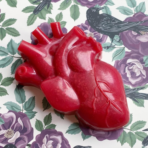 Jabón de corazón sangriento grande, jabón de Halloween