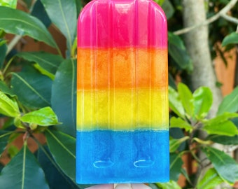 Rainbow Popsicle Soap: Vegan Summer Party Favor