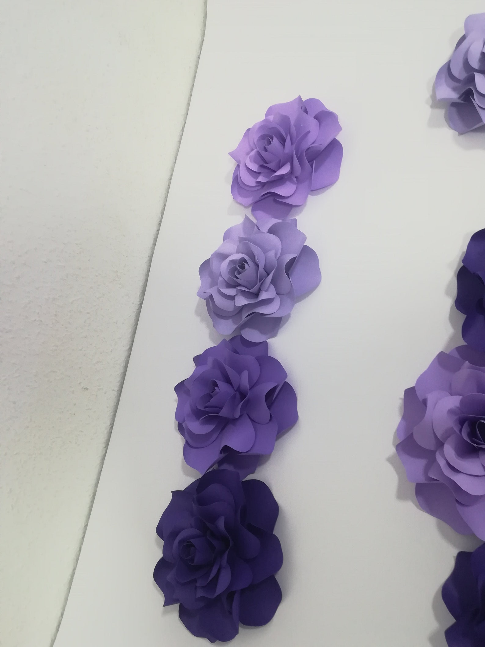 10pc Purple Paper Flower Backdroppaper Flowers Wall Decor - Etsy