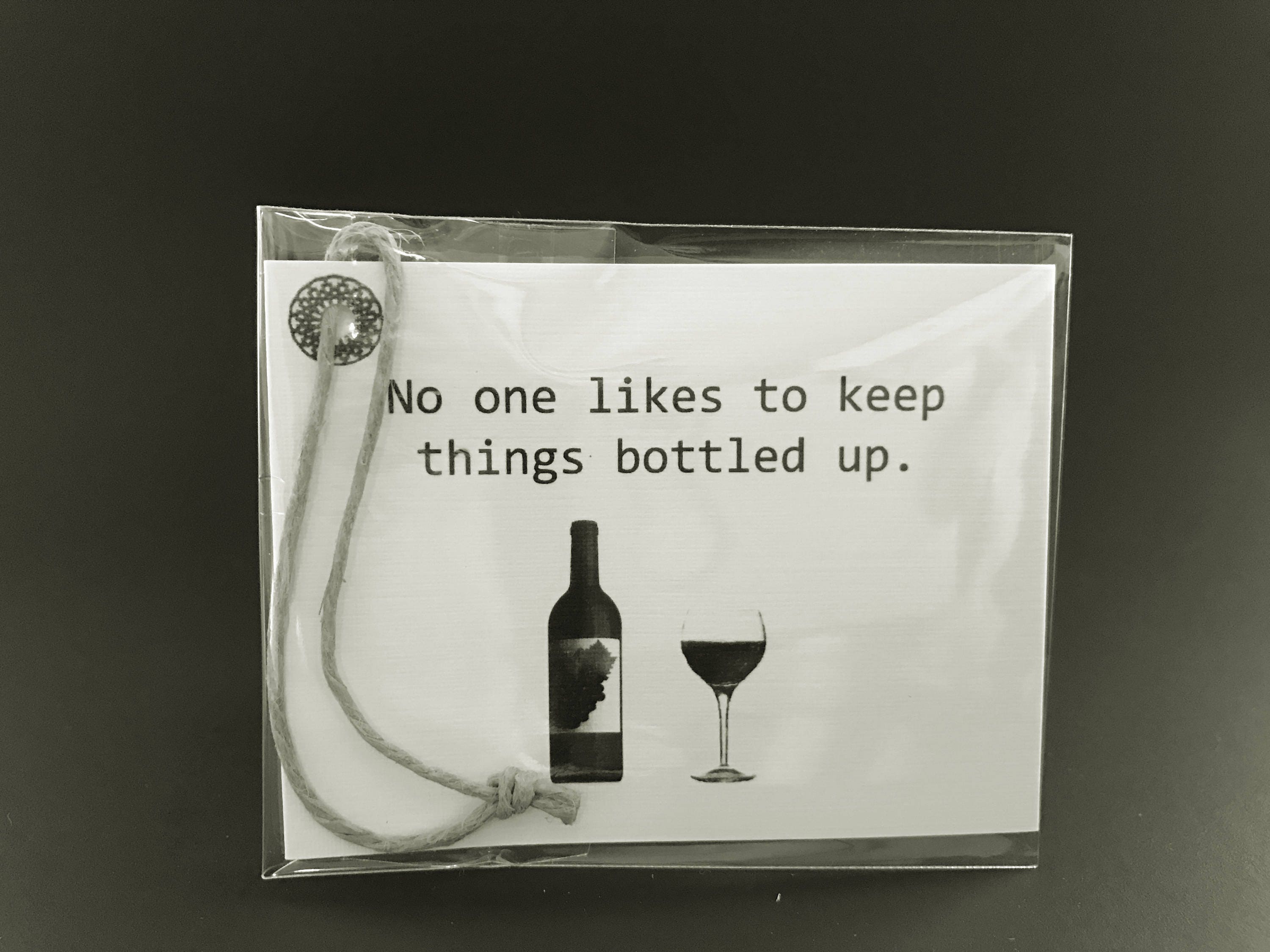 Keep Things Bottled Up // HandMade Gift Card Hanging Tag for Etsy.de