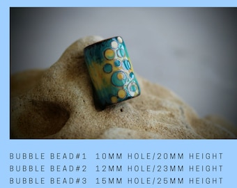 Bubble Dread Bead: Large-Hole Dreadlock Jewelry, Handmade Copper and Vitreous Enamel Dread Beads Set