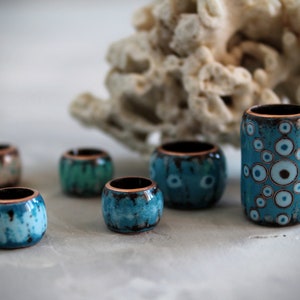 Dread Beads Set/7-15mm Hole/Glass Dreadlock Beads/Braid Beads/Copper Enamel/Dreadlock Accessory/Hair Beads/Hair Jewelry