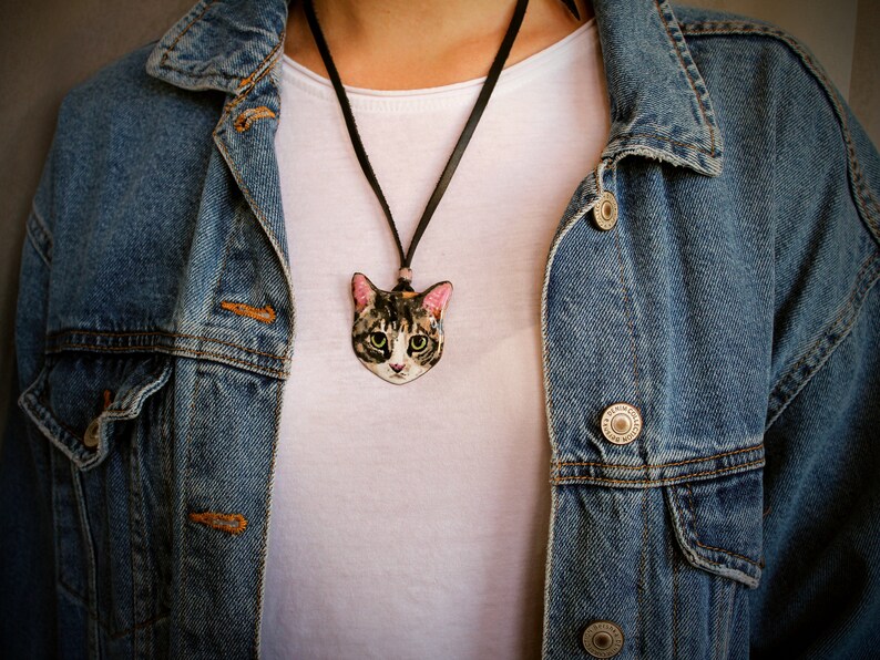 Custom Cat Necklace/custom Portrait/custom Dog Necklace/cat Etsy
