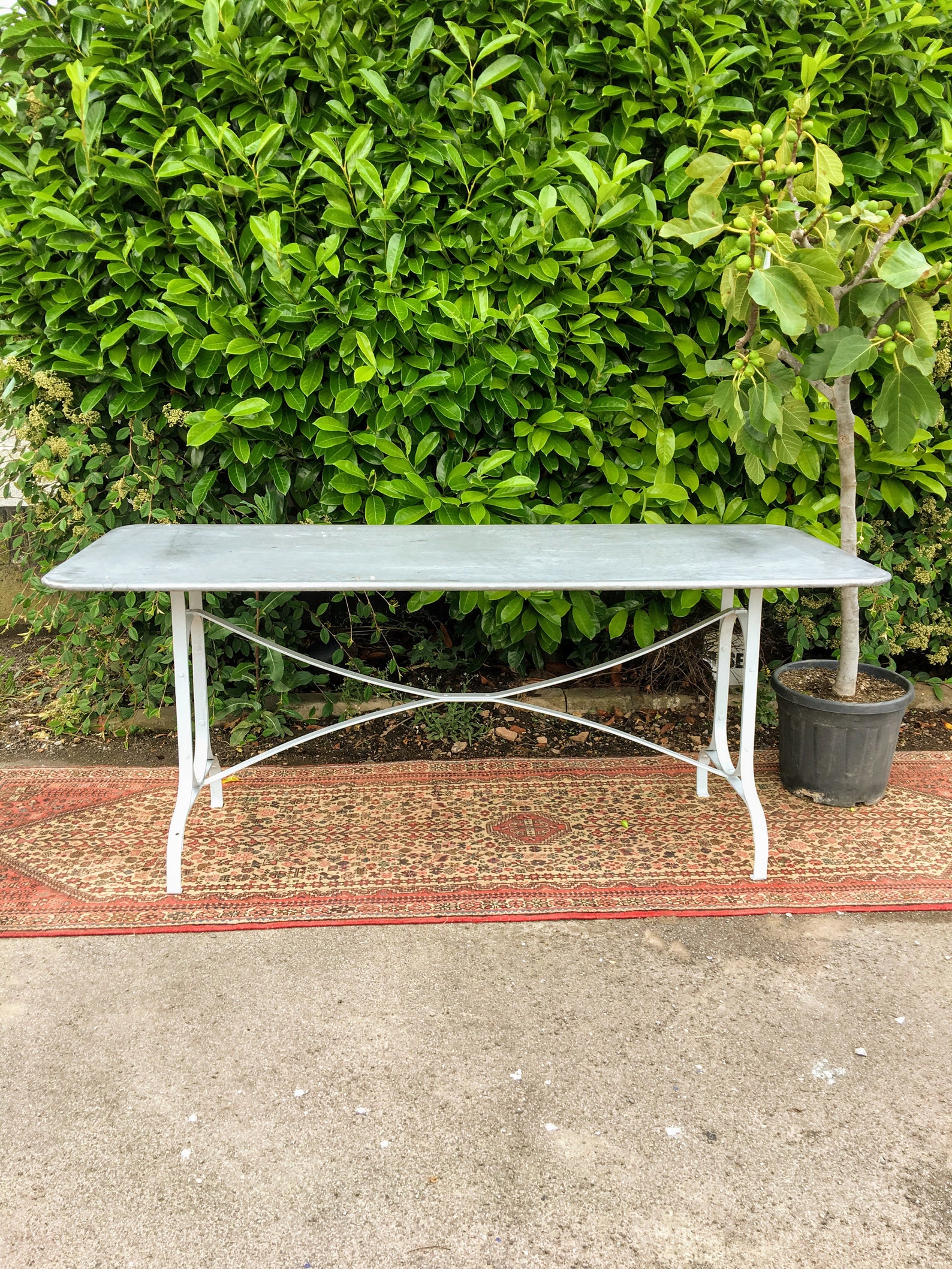 ZINC Topped Metal Garden Table Handmade to French Design Very Etsy