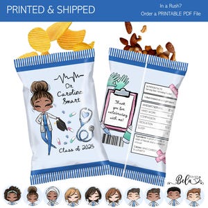 2025 Medical School Graduation Graduation Chip Bags | Fill with your favorite Snacks Chips Candy | Graduation Personalized Party Favors