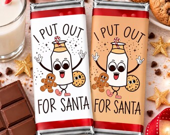 Christmas Candy Bar Wrappers, Cheeky I Put Out For Santa Christmas Greeting, Stocking Stuffers