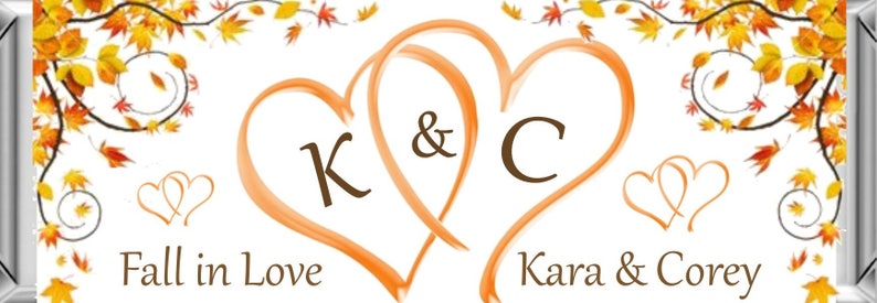 Fall Bridal Shower Favors ~ Personalized Candy Bar Wrappers fit the 1.55 oz Hershey/'s Bar ~ DIGITAL OR PRINTED