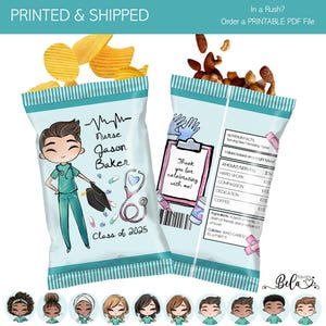 2025 Nursing School Graduation Graduation Chip Bags | Fill with your favorite Snacks Chips Candy | Graduation Personalized Party Favors