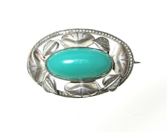 Antique Art Nouveau Era Arts & Crafts Brooch - Instone, Ruskin Style