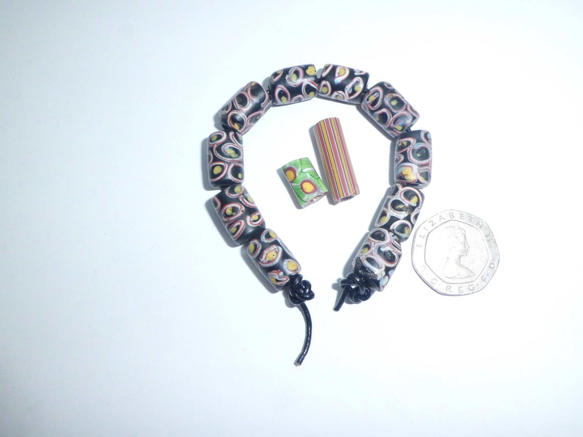 Antique Glass Trade Beads 1800's Etsy UK
