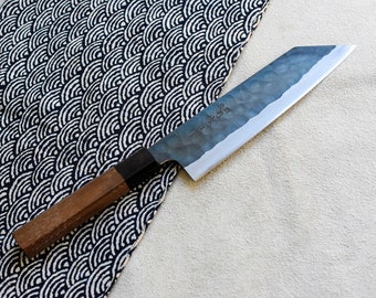 Hand-forged ZDP-189 Bunka Black Japanese kitchen knife - multi-purpose - kurouchi finish - Powder Steel 65-67 HRC - 190mm (7.5”)