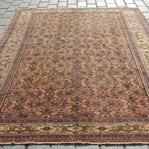 OUSHAK RUG,75x113 inch,192x288 cm,Vintage Rug, Hand Made Rug, Turkish Oushak Rug, Big Size Rug, Wool Rug, Area Rug, Bohemian Rug
