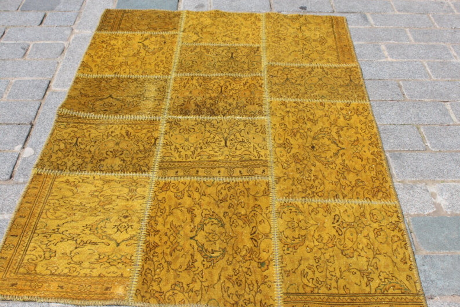 PATCH RUG46 x70 inch 118 x 178 cm Turkish Patch Rug Etsy