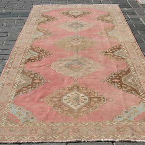 OUSHAK WIDE RUNNER Rug, 58x153 inch,147x390 cm,Vintage Rug, Hand Made Rug,Hallwsy Rug,Turkish Oushak Rug, Big Size Rug, Floor Rug, Wool Rug