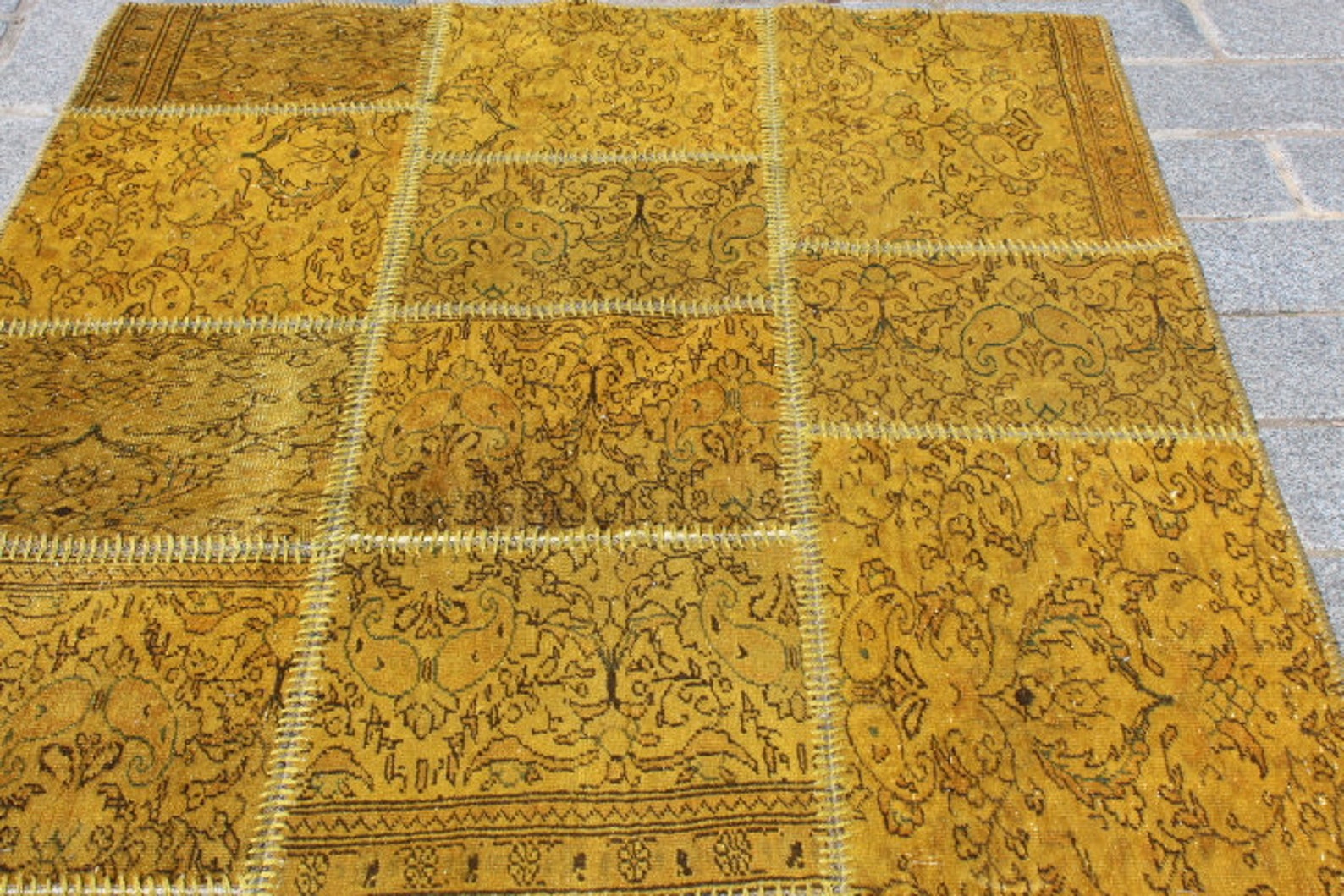 PATCH RUG46 x70 inch 118 x 178 cm Turkish Patch Rug Etsy