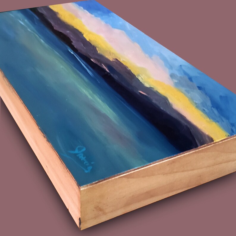 Blue Sea is an Oil Painting on a Gessoed Wood Panel by Etsy