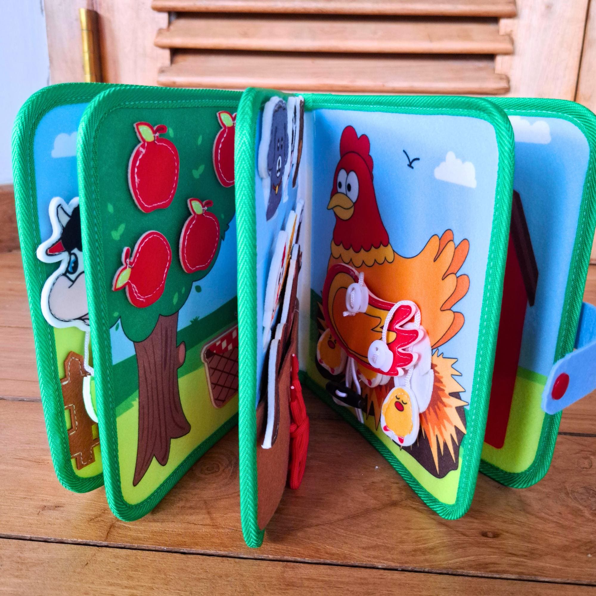 Montessori Filzbuch - Kleiner Bauer | Werkbuch 1,2,3,4 Jahre alt - Geschenk zur Verlobung