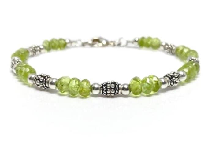Peridot Bead Bracelet