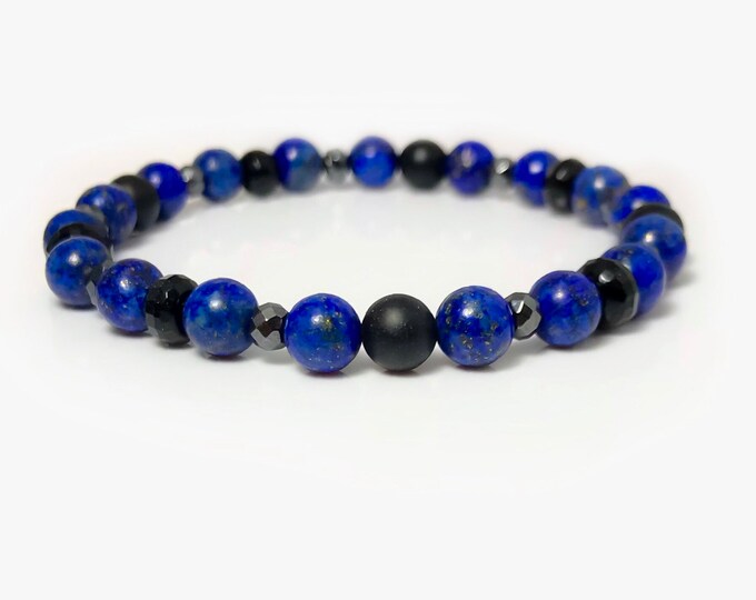 Mens Lapis Lazuli Bracelet