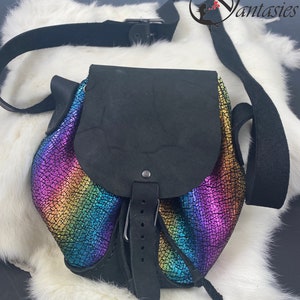Cross body rainbow pouch purse
