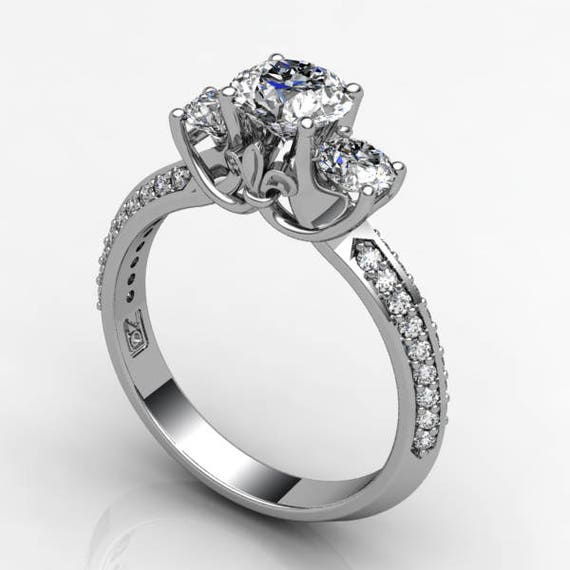 fleur de lis engagement ring