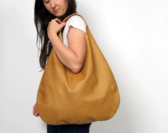 BROWN LEATHER HOBO Bag, Camel Brown Handbag for Women, Light Brown Leather Bag, Soft Leather Bag, Every Day Bag, Women brown purse