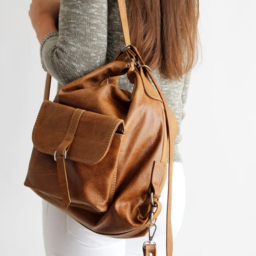 BACKPACK Purse for Women Backpack Leather Shoulder Bag Etsy