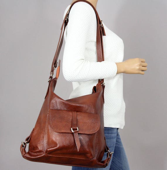 Handtas rugzak leer sales