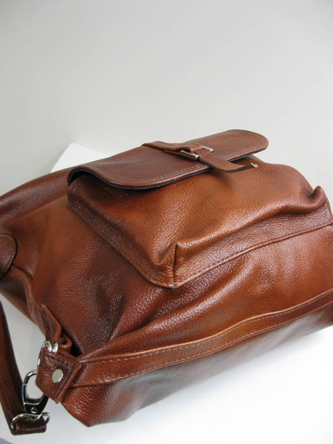 BROWN LEATHER BACKPACK Purse Backpack Leather Shoulder Bag Etsy