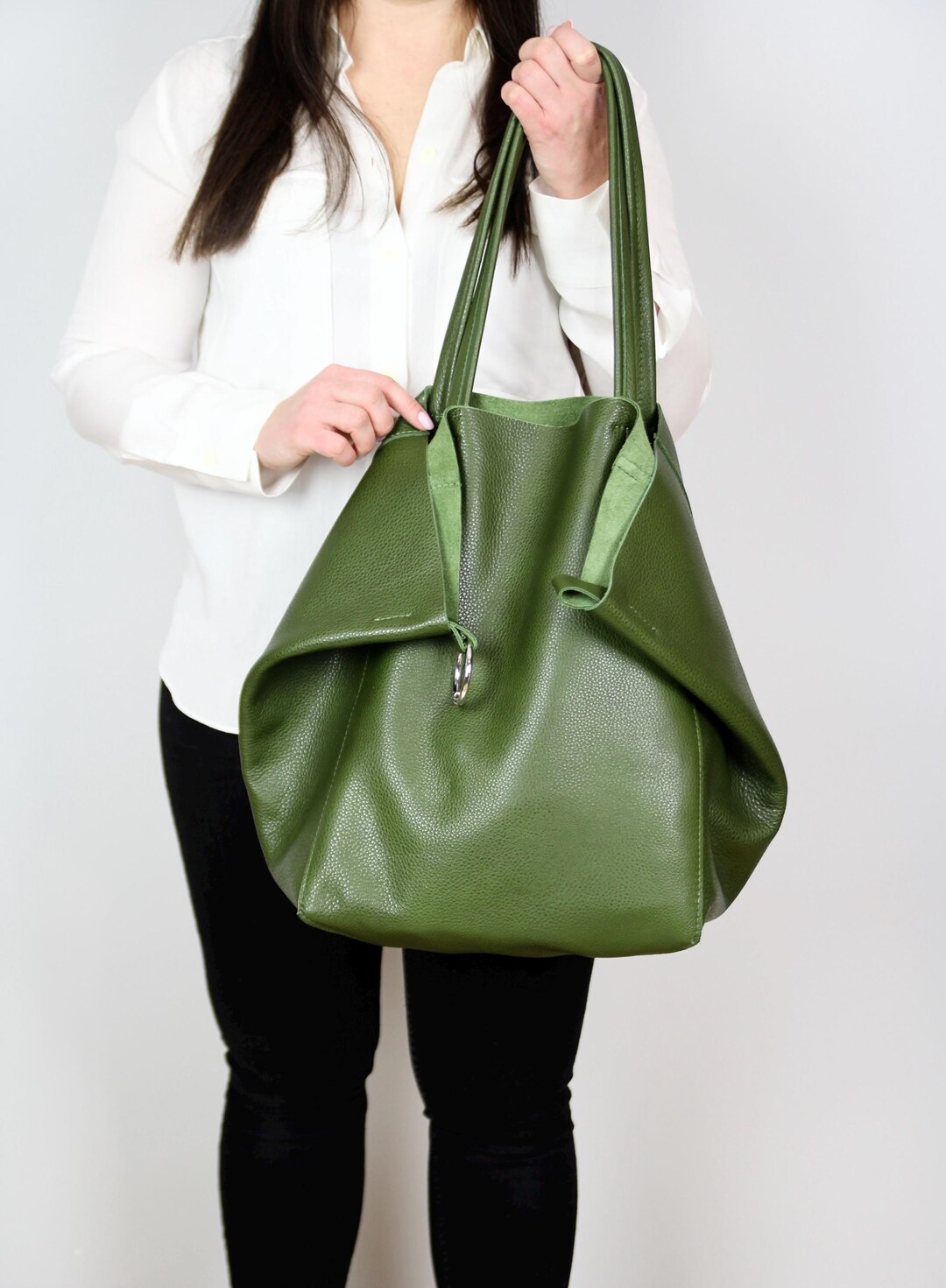 ★TOUT Y EST★ Wallaroo Flag Tote Bag Shoulder Bag Green WAT ☆TOUT Y EST☆ Wallaroo Flag Tote Bag Shoulder Bag Beige WAT