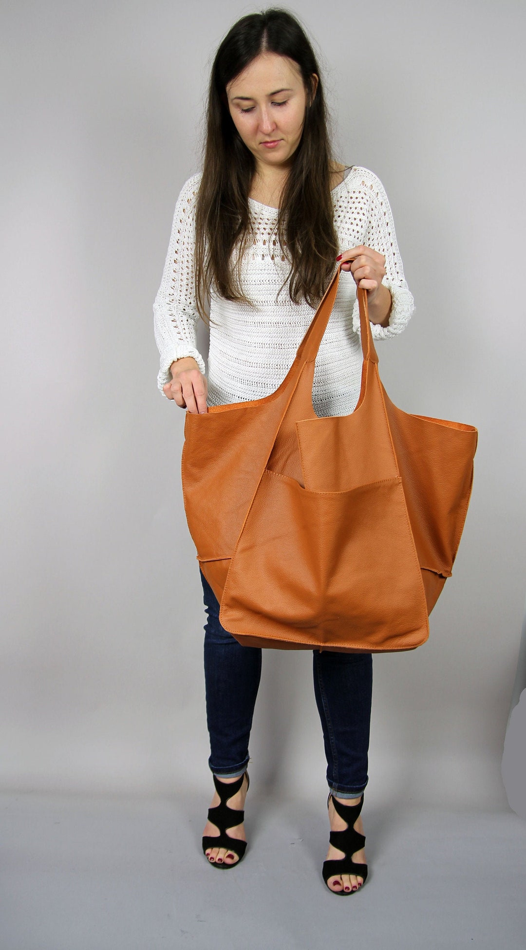 1pc Pu Brown Plaid Large Capacity Tote Bag, Vintage Versatile Handbag, Shoulder  Bag For Women Work Commute, Daily Shopping, Travel, Can Fit Laptop, Diaper  Bag, Ladies' Tote Bag
