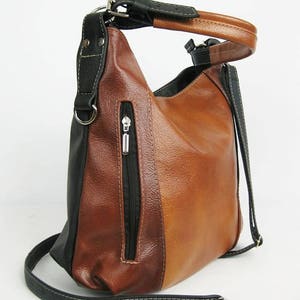 LEATHER HOBO BAG - Everyday Leather Shoulder Bag Top Zip Bag Leather Handbag Leather Shoulder Bag Women's Purse Leather Purse