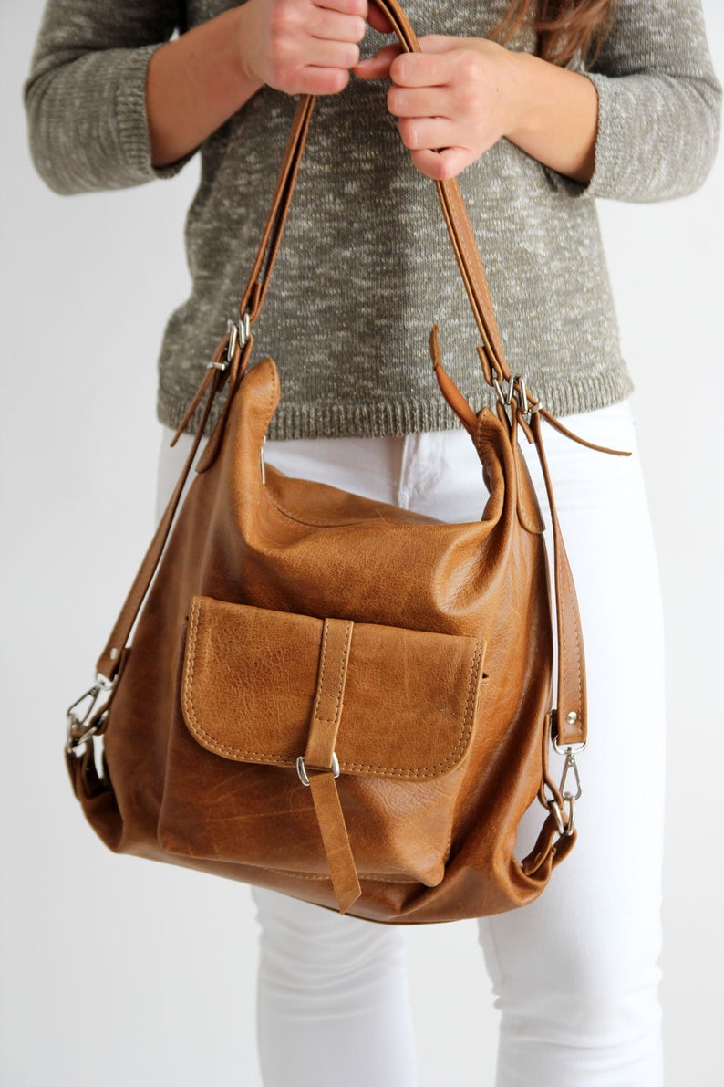 camel backpack purse