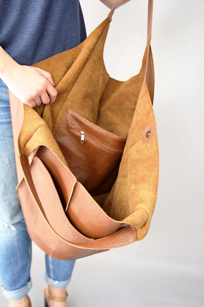 【Anyone more】Besch Leather Bobusang Big Shoulder Bag ondeed - Undu Bobusang Daily Chain Pocket Big Leather