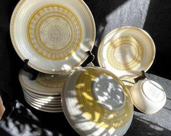 Vintage Franciscan Earthenware, Hacienda Gold Pattern