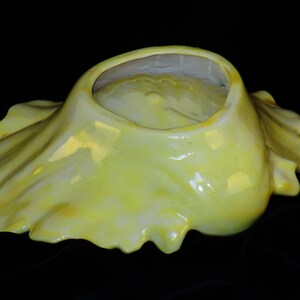 Decorative Yellow Ceramic Shell Shaped Dish or Shallow Bowl image 4