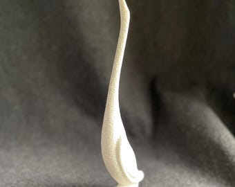 MCM Art Deco White Ceramic Crane Figurine