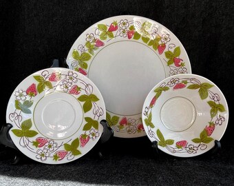 Wedgwood Wild Strawberry Dinner Plate // Summer Decor