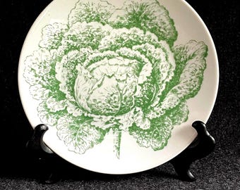 Bareuther Waldsassen Savoy Wirsingkohl Green Cabbage German Porcelain Plate