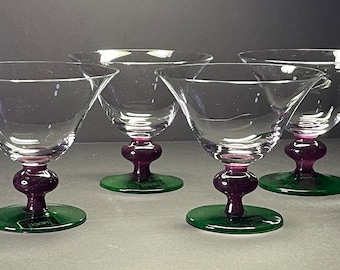 Mikasa Jazz Crystal Dessert Sherbet Footed Bowls