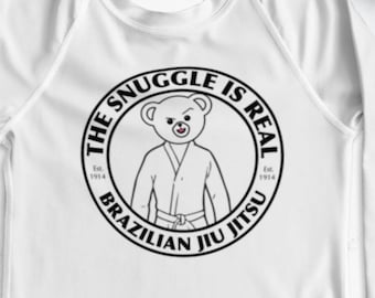 The Snuggle is Real Women's Rash Guard - Jiu Jitsu Rash Guard - BJJ Rash Guard - MMA Rash Guard - Jiu Jitsu Shirt - BJJ Shirt