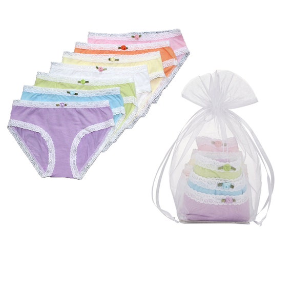 Esme U20 Girls Comfortable Underwear Panty 7pc XS S M L XL PT for Sensitive  Skin Made in Usa 